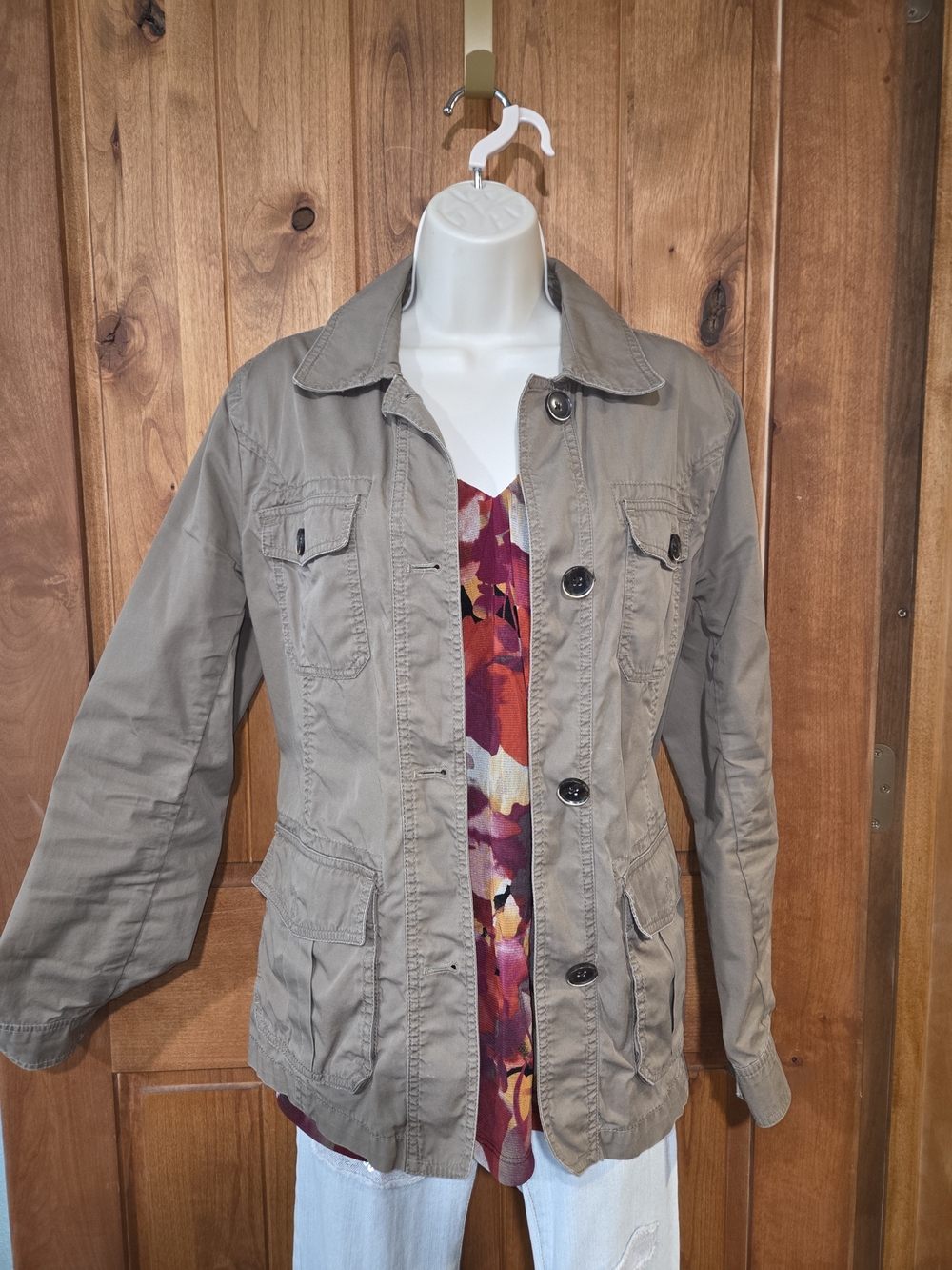 Eddie Bauer Taupe Utility Jacket